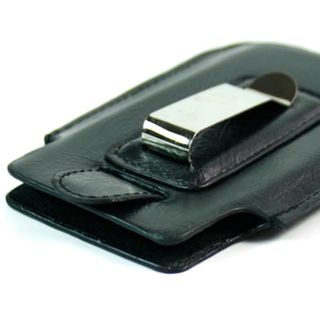 Kroo iPhone 5 Black Leather Belt Pouch Case