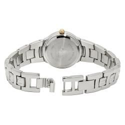 Anne Klein Round Dial Silvertone Metal Bracelet Watch with Goldtone