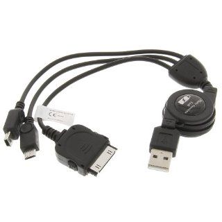 Datenkabel Daten Kabel 3 in 1 Mini Micro USB aufrollbar für E ten
