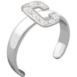 10k Gold Initial C Diamond Accent Toe Ring (G H, SI1 I2)