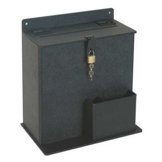 Approved Vendor 4DKU2 Suggestion Box, Plastic, Black