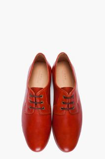A.P.C. Brick Red Derby Dress Shoes for men