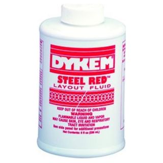 Dykem 0303116 8 oz DX 296 Brush In Cap 8 oz Steel Layout Fluid Red