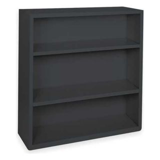 Atlantic Metal BA2R361842 09 Radius Corner Bookcase, Steel, 3 Shelf, Blk