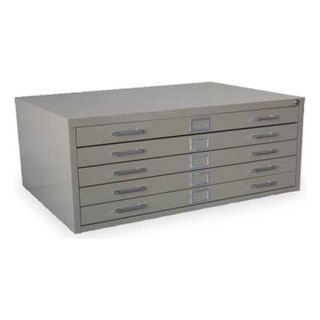 Approved Vendor 2CLA7 Cabinet, Flat File, 5 Drawer, Putty