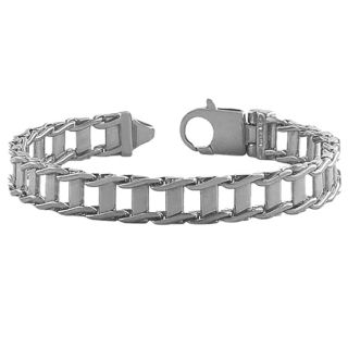 Fremada Rhodiumplated Silver Mens 10 mm Fancy Link Bracelet Today $