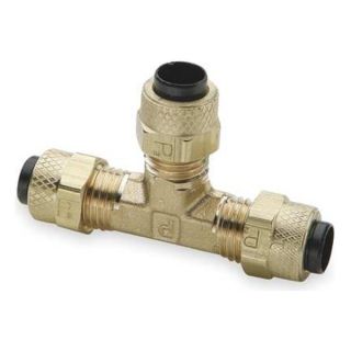 Parker 164P 4 Union Tee, 1/4 In, Brass, 150 PSI, PK 10