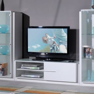 EVASION Meuble TV 150cm Blanc laqué   Achat / Vente MEUBLE TV   HI FI