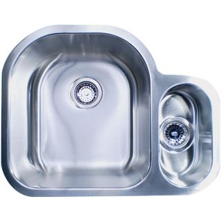 Compact Offset Double Bowl Sink
