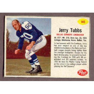 1962 Post #145 Jerry Tubbs Cowboys EX MT 154392 Kit Young