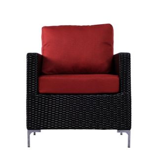 Rendi Cayenne Red Indoor/ Outdoor Resin Wicker Arm Chair